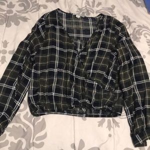 Plaid crop top
